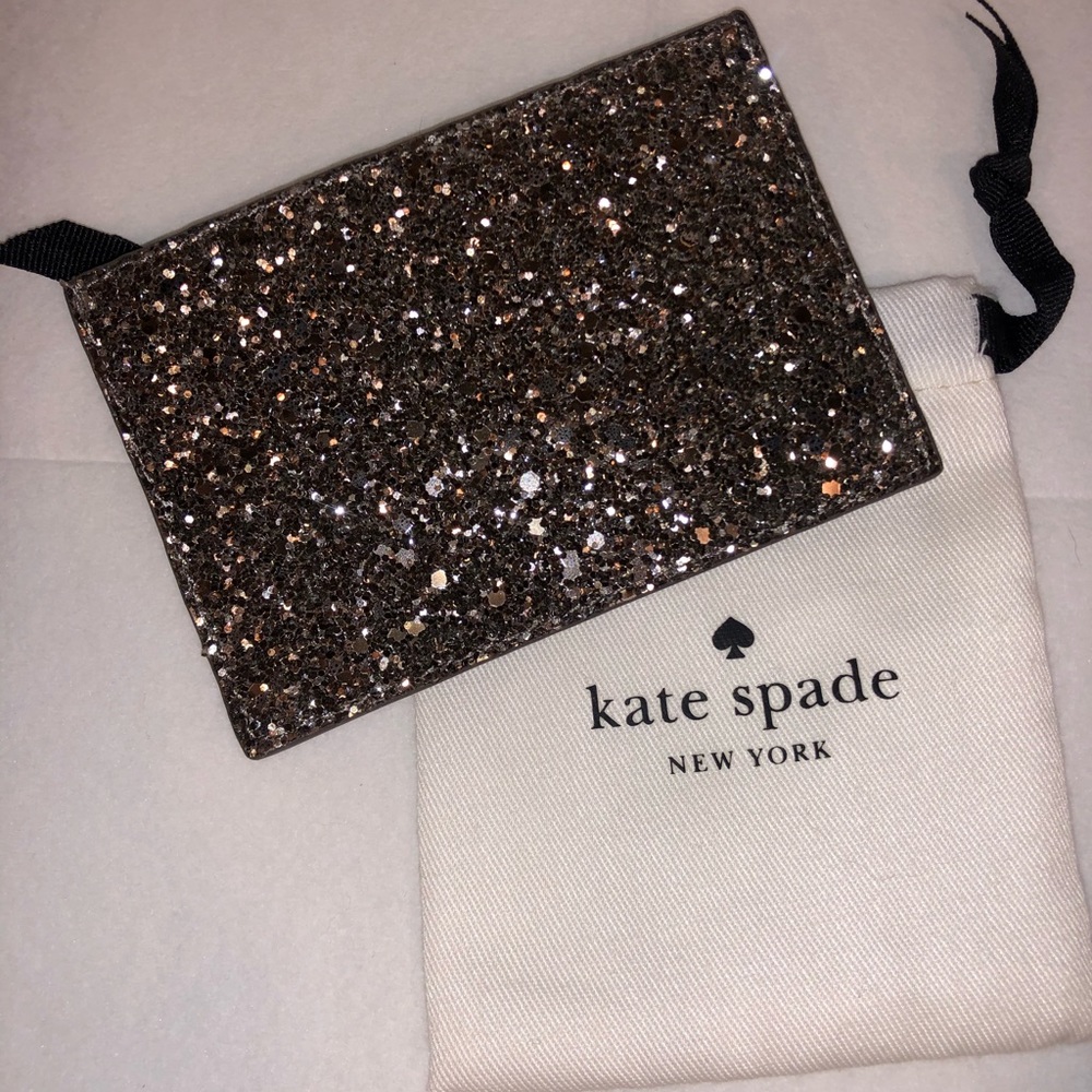 NWOT Kate Spade New York Glitter Card Case